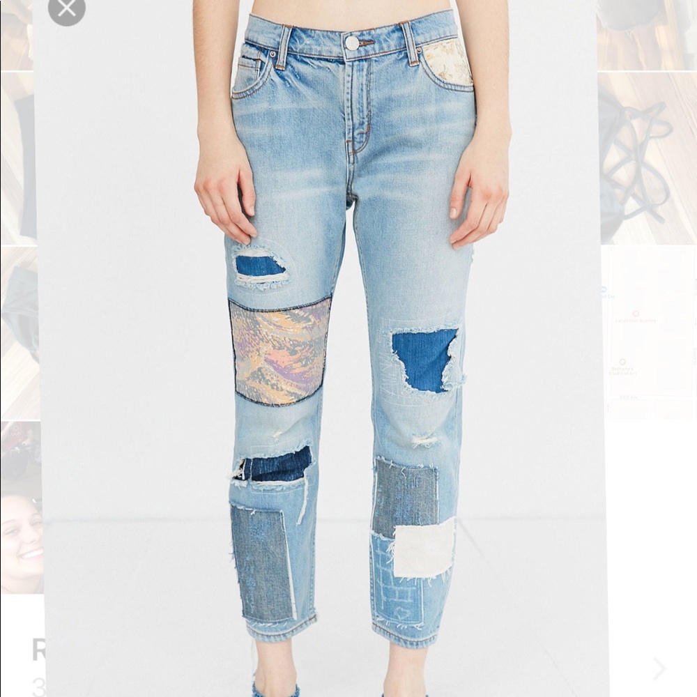Urban Outfitters BDG slim boyfriend patch jean
